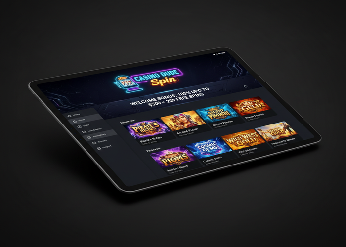 Casino Dude Spin Casino in Tablet